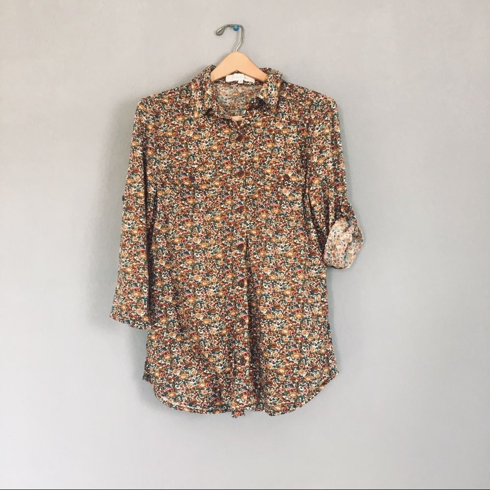 Eden & Olivia, floral button down